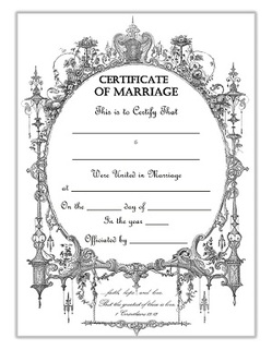 Keepsake Marriage Certificate free download